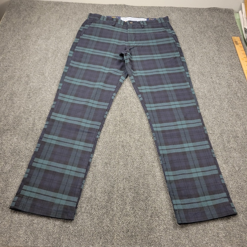 Polo Ralph Lauren Blackwatch Tartan Plaid Pants Mens 30x30 Blue Green Black